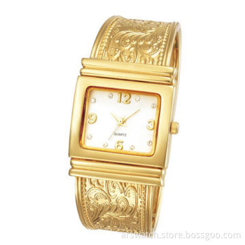 2014 fashion gold bangle watch for ladies